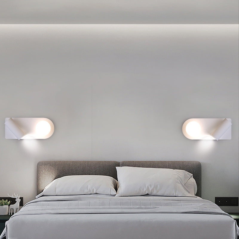 Minimalistische ovale flache drehbare Spot-LED-Wandleuchte 