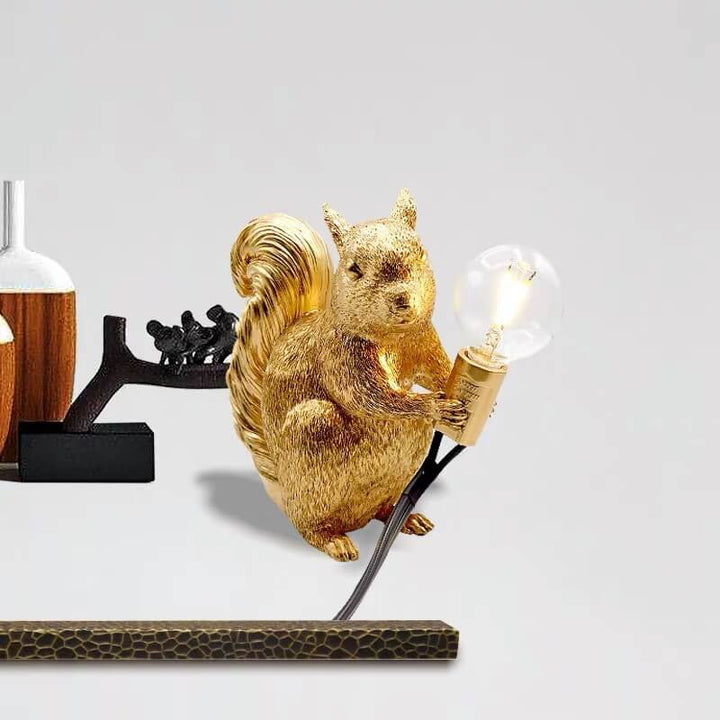 Contemporary  Creative Resin Squirrel 1-Light Decoration Table Lamp for Living Room