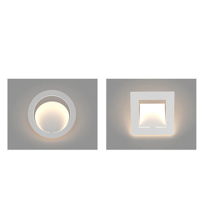 Modern Simple Square Round Geometry LED Wall Sconce Lamp