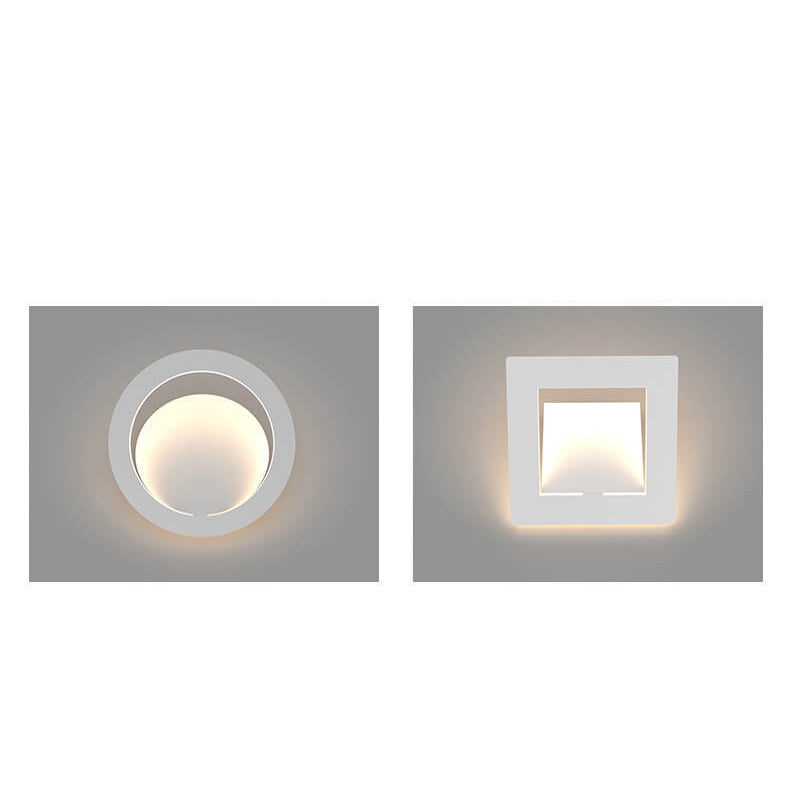 Modern Simple Square Round Geometry LED Wall Sconce Lamp