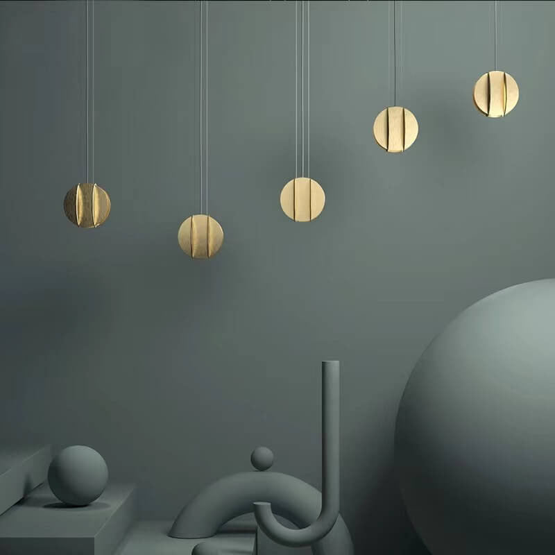 Modern Light Luxury Wrought Iron Copper Lantern 1-Light Pendant Light