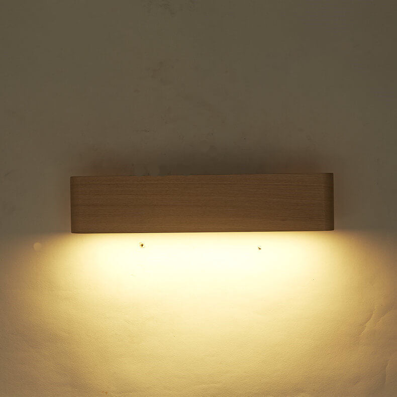 Moderne Minimalistische Drehbare Lange Stab Holz Acryl LED Wandleuchte 