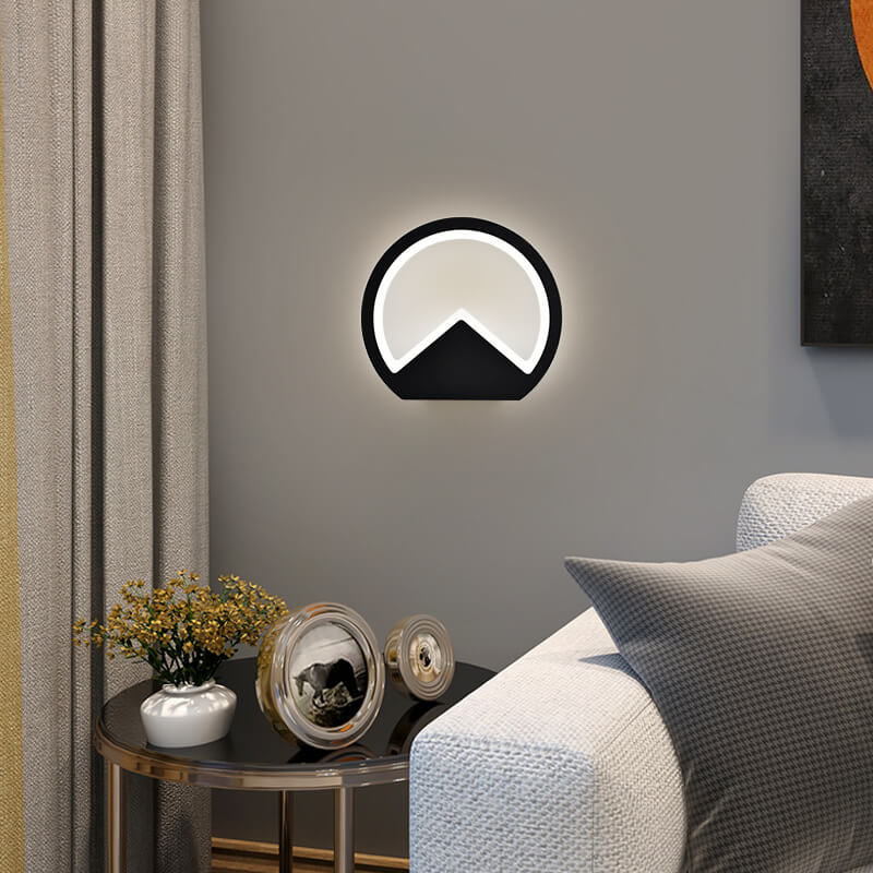 Nordic Minimalist Round Geometric LED Wall Sconce Lamp