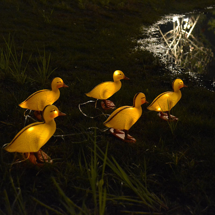 Lumière décorative de paysage animal en forme de canard créatif solaire à LED 