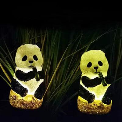 Solar-Harz-Panda-Außenwasserdichtes Patio-dekoratives Bodenstecker-Licht 