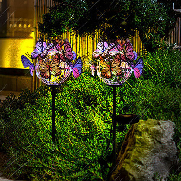 Modern Creative Butterfly Decorative Solar LED Waterproof Outdoor Patio Lawn Insert Light
