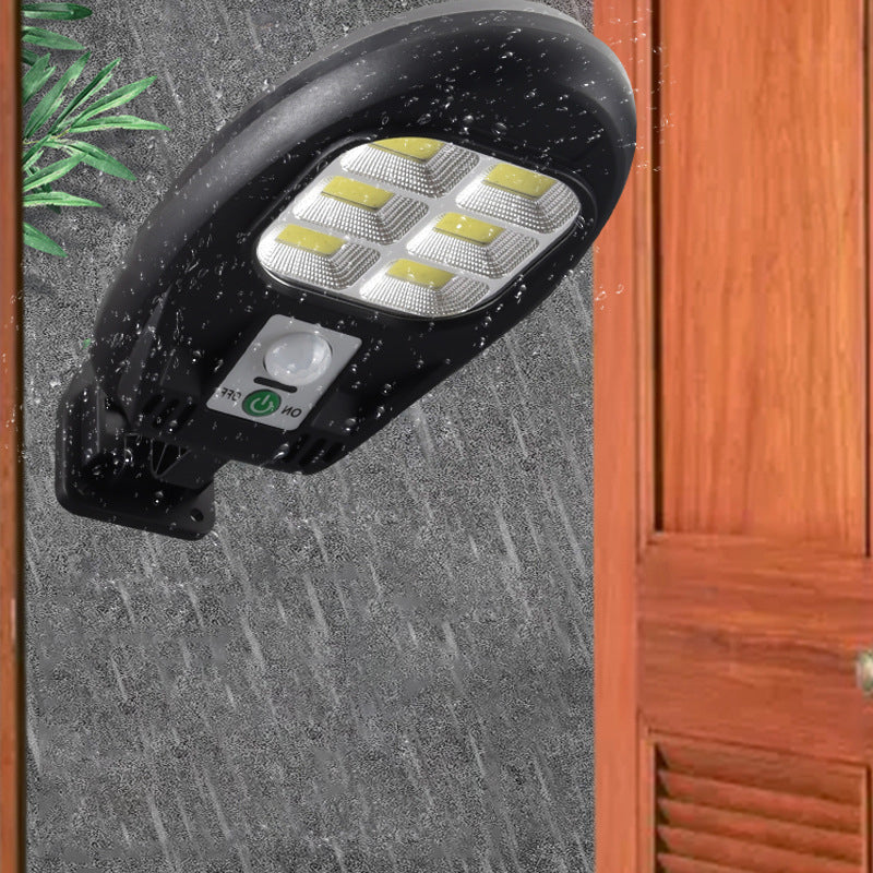 مصباح شمسي خارجي بجسم حساس مقاوم للماء LED COB لإضاءة المنطقة والجدار 