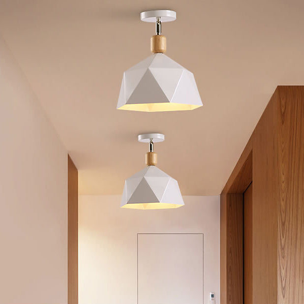 Modern Minimalist Macron Semi-Flush Mount Light