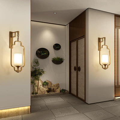 Lampe Applique Murale 1 Lumière avec Cadre en Fer et Tissu Classique Moderne 