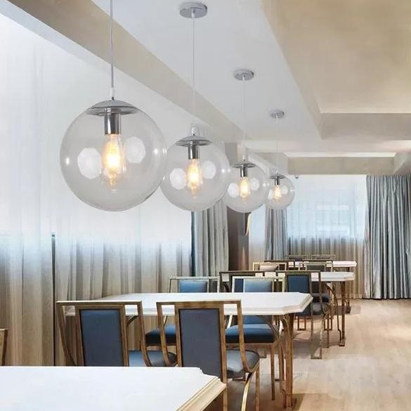Nordic Modern Minimalist Creative Bubble Transparent 1-Light Pendant Light