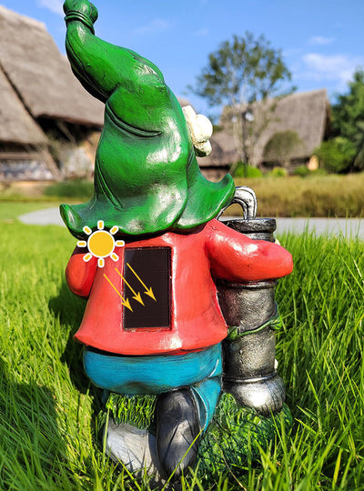 Solar Resin Dwarf Garden Ornament Waterproof Decorative Light