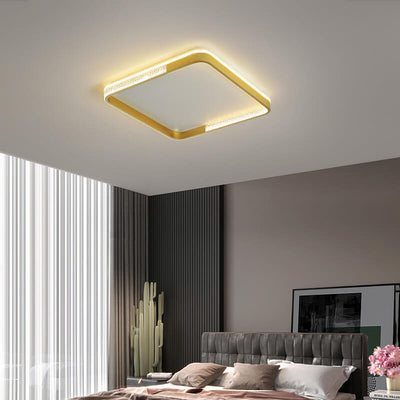 Nordic Light Luxury Square Ring LED Flush Mount Ceiling Light