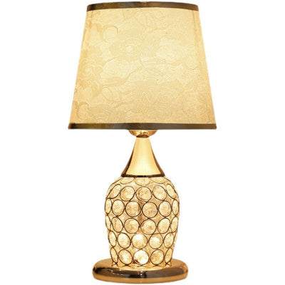 Lampe de table 1 lumière avec design créatif de motif en cristal européen 