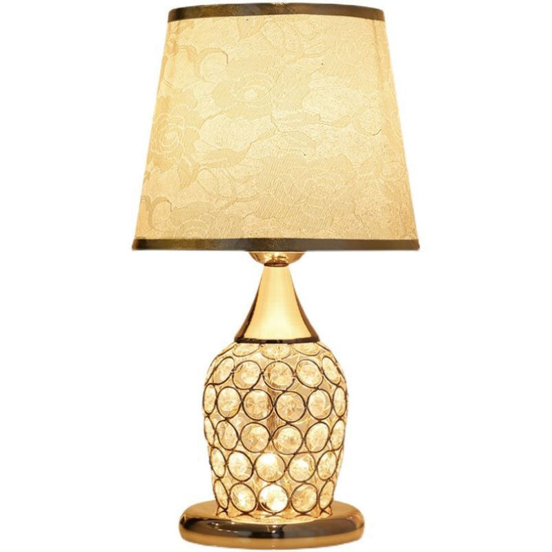 Lampe de table 1 lumière avec design créatif de motif en cristal européen 