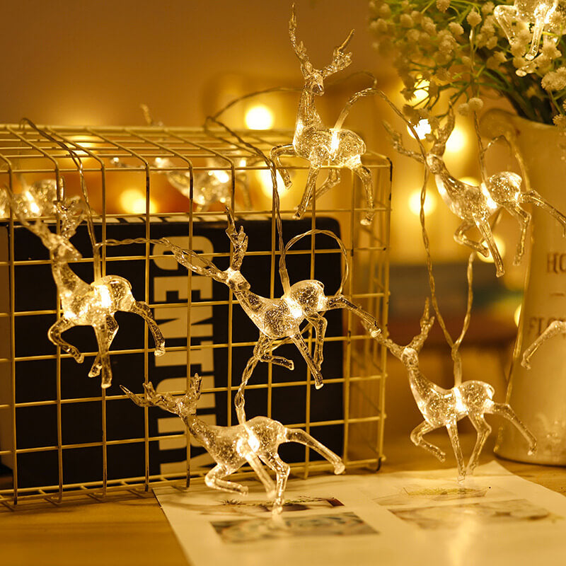 Lumières de guirlande à LED décoratives de Noël avec piles 