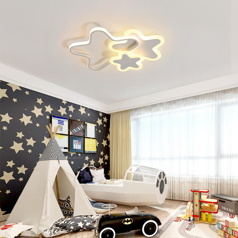 Nordic Cartoon Star Shape LED Flush Mount Ceiling Light