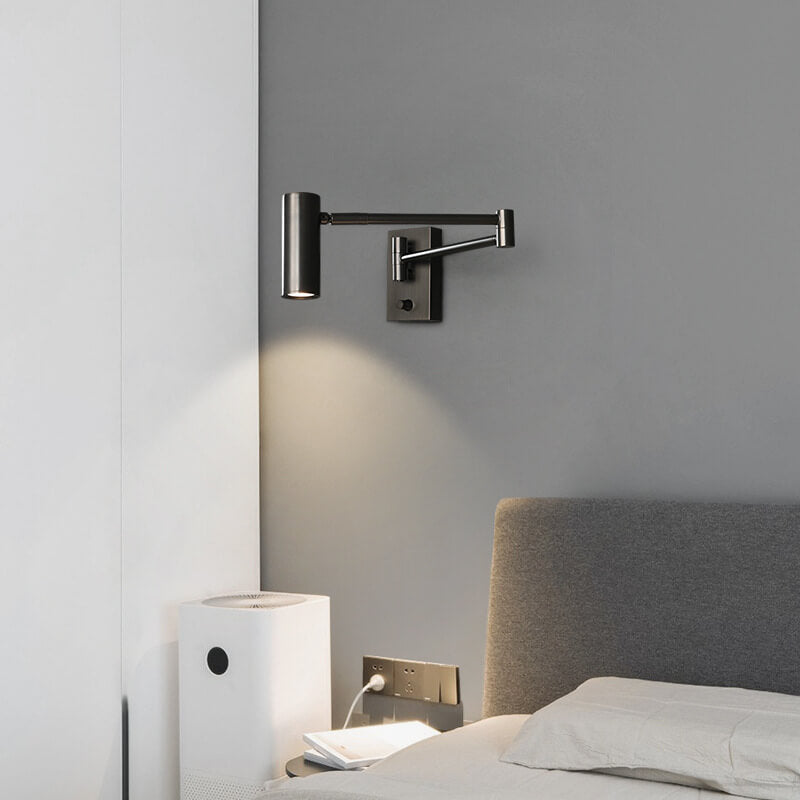 Nordic Luxury Copper Rotatable Eye Protection Reading LED Wall Sconce Lamp