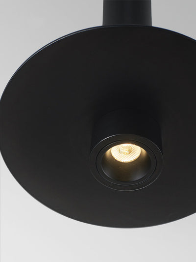 Moderne, minimalistische LED-Pendelleuchte aus schwarzem Aluminium 