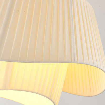 Nordic Minimalist Fabric Oval Round 3-Light Chandelier