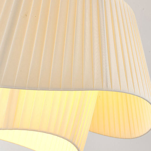 Nordic Minimalist Fabric Oval Round 3-Light Chandelier