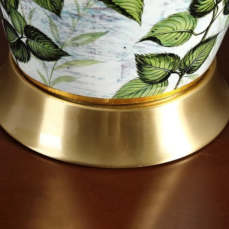 Lámpara de Mesa de Cerámica con Tela Pintada de Lujo Moderno de 1 Luz 