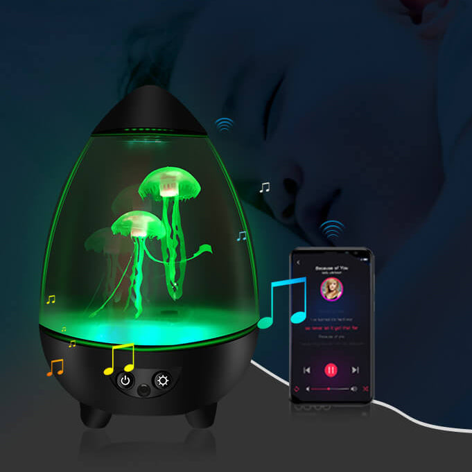 Kreativer Augenschutz USB-Quallen-Design LED-Nachtlicht-Tischlampe 