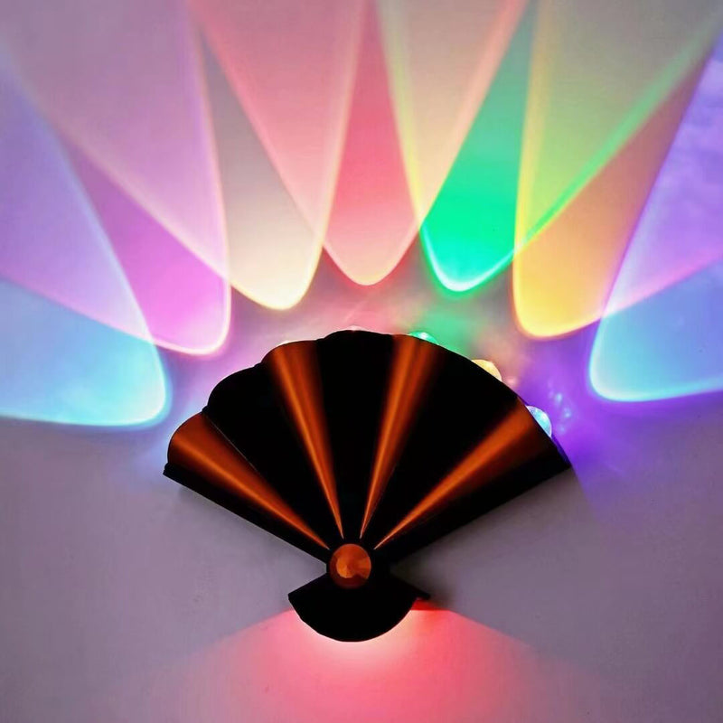 Modern Creative Fan Aluminum Waterproof LED Wall Sconce Lamp