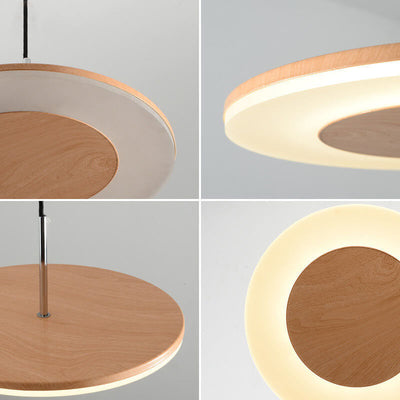 Nordic Creative Round Flying Saucer Flat LED Pendant Light