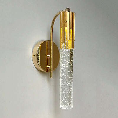 Luxury Gold Bubble Crystal Column LED Wall Sconce Lamp
