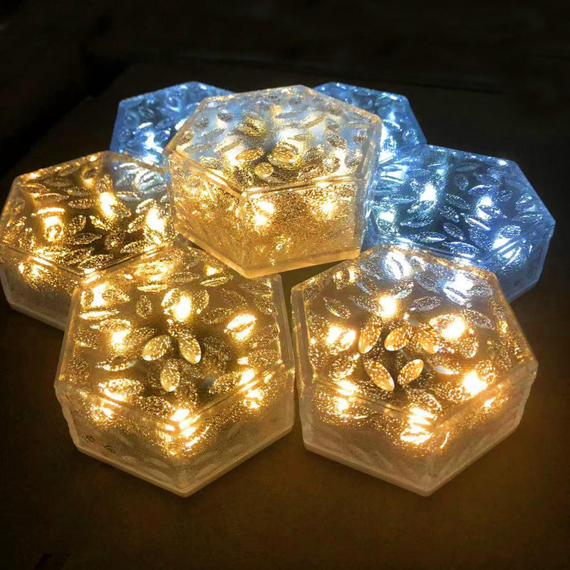 Solar LED Ice Brick Light Lawn Decorative Garden Light