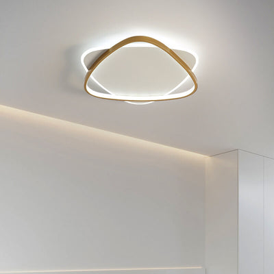 Modern Minimal Creative Triangle Iron Acrylic LED Flush Mount Light