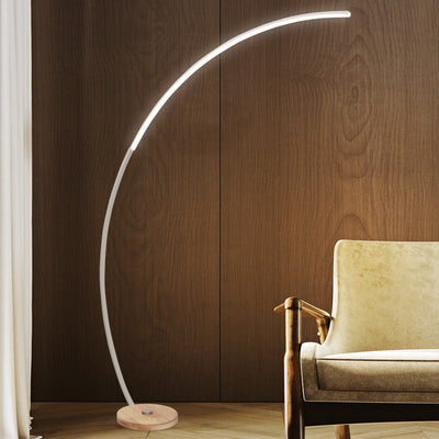 Nordic Modern Minimalist Fishing Rod Hardware Aluminum Acrylic LED Standing Floor Lamp