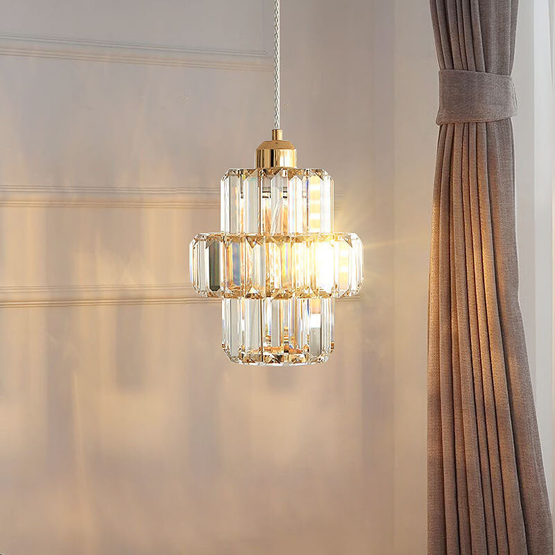 Modern Nordic Creative Crystal Tower LED Pendant Light