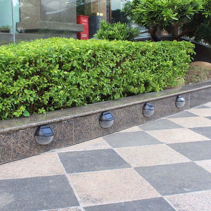 Solar Halbkreis 6 LED Außen Terrasse Zaun Wandleuchte 