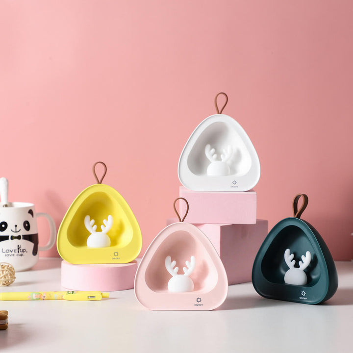 Créatif mignon cerf Silicone USB charge Portable LED veilleuse lampe de Table 
