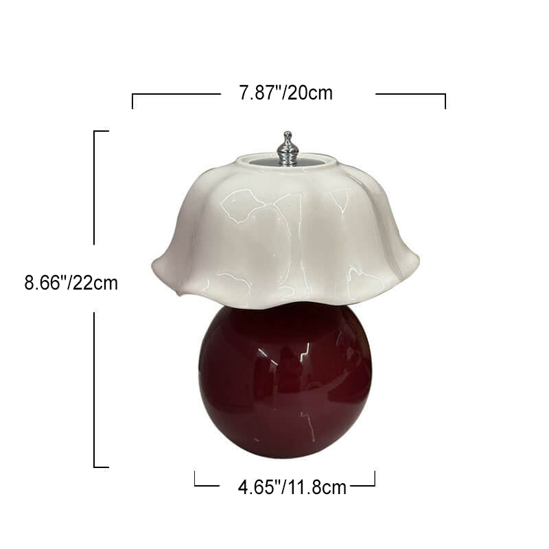 Moderne minimalistische dekorative florale Keramik-LED-Tischlampe 