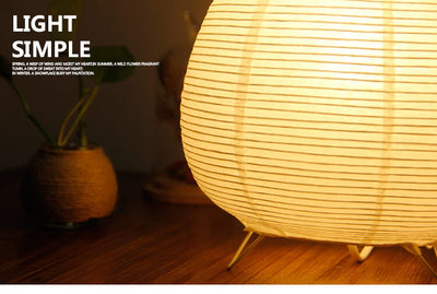 Nordic Minimalist Xuan Paper Lantern 1-Light Table Lamp