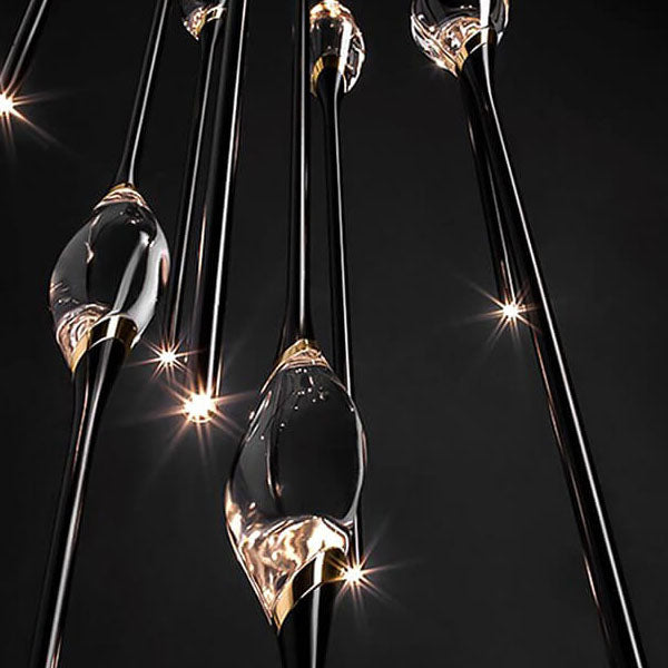 Modern Light Luxury Simple All-Copper Crystal LED Pendant Light