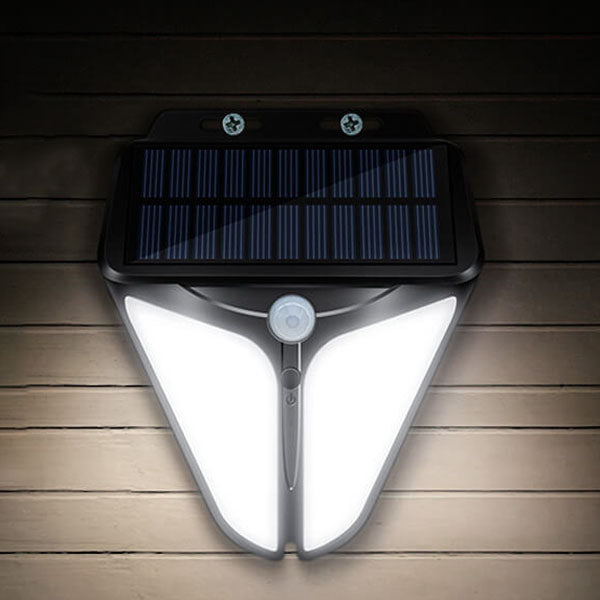 Lámpara de Aplique de Pared LED para Patio con Sensor de Cuerpo Impermeable para Exteriores Inteligente Solar en Forma de Triángulo 