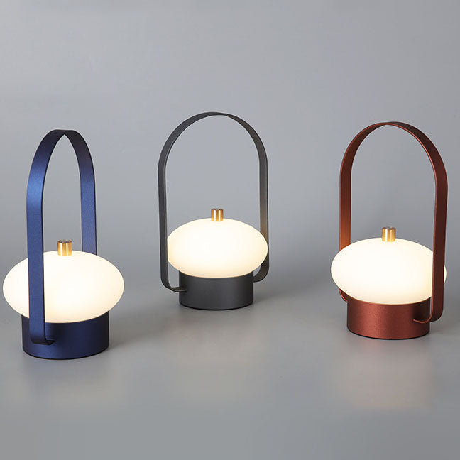 Modern Minimalist Aluminum Iron PE Portable Night Light Outdoor Rechargeable LED Table Lamp