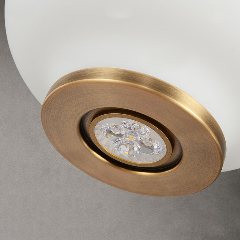 Traditionelle chinesische Laterne Messing Glas LED Pendelleuchte für Wohnzimmer 