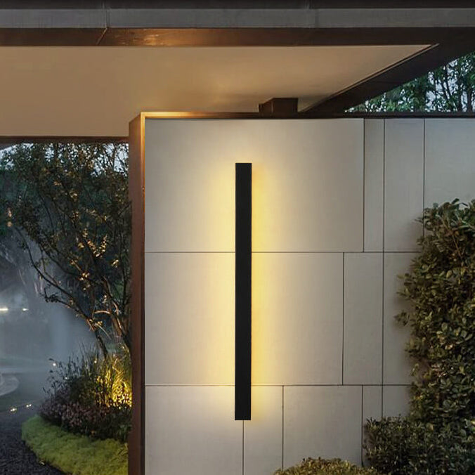 Retro Outdoor Rectangular Strip Waterproof LED Wall Sconce Lamp