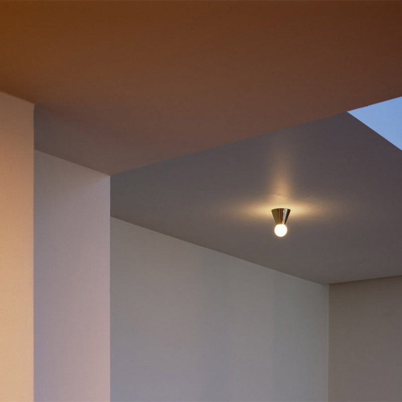 Nordic Minimalist Conical Design 1-Light Flush Mount Light