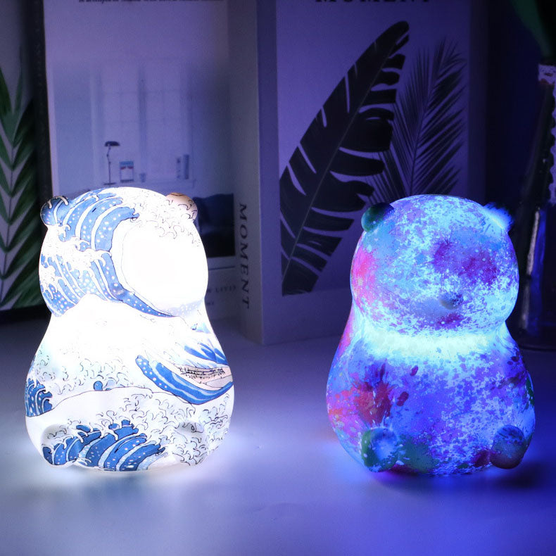 Moderne kreative Panda USB wiederaufladbare Pat Fernbedienung LED Nachtlicht Tischlampe