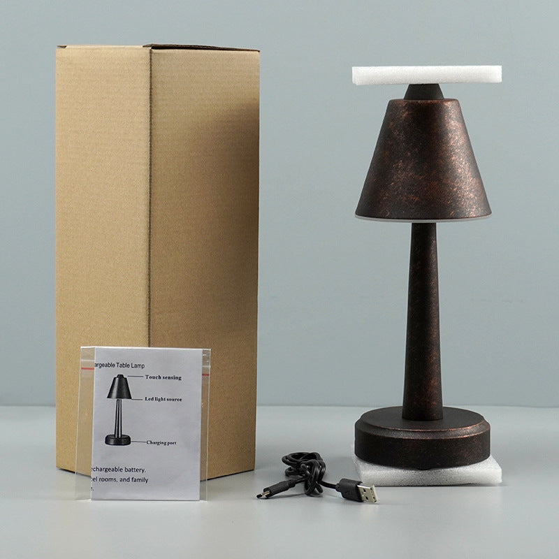 Retro Creative Metal Cone Touch USB LED Table Lamp