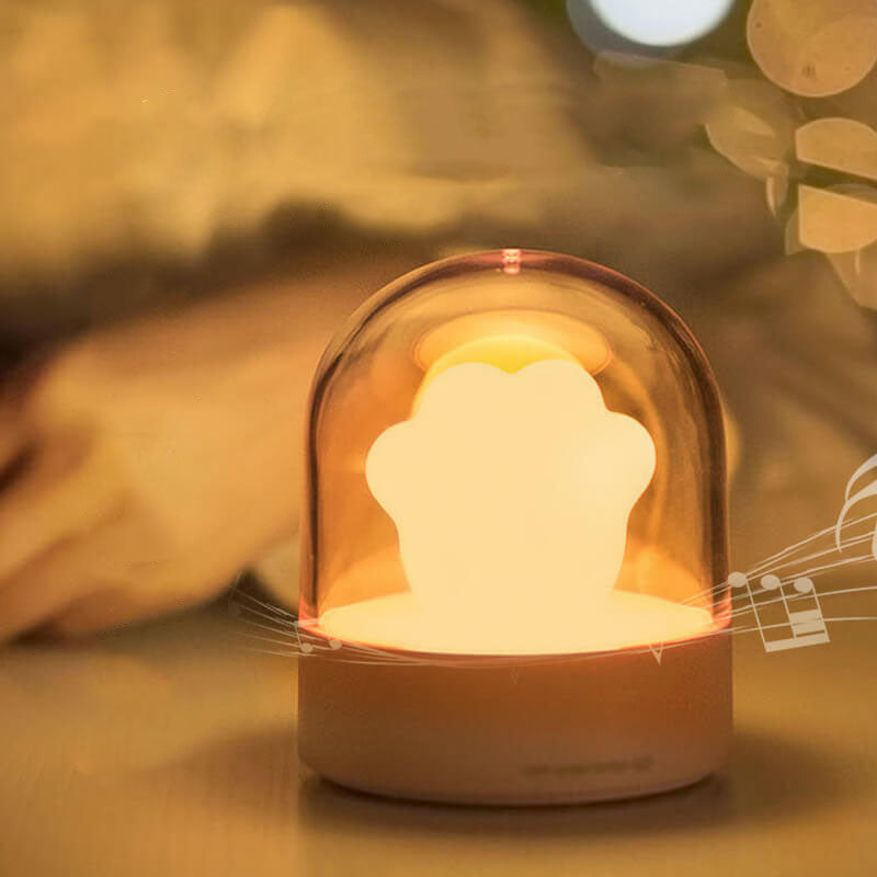 Lámpara de mesa con luz nocturna USB LED de protección ocular con garra de gato de dibujos animados creativa 