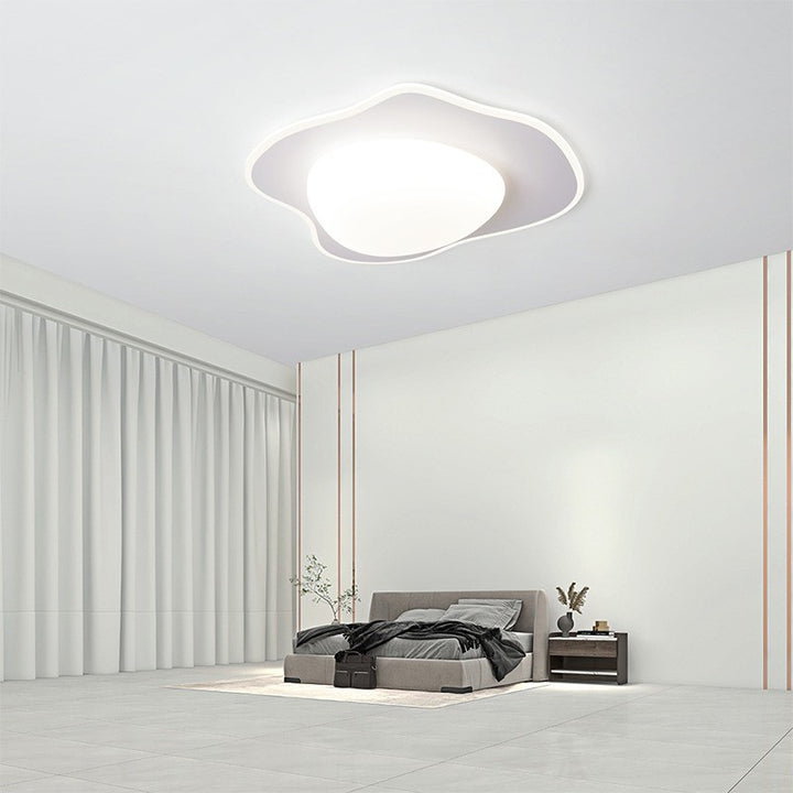 Lumière de plafond LED moderne minimaliste crème ronde 
