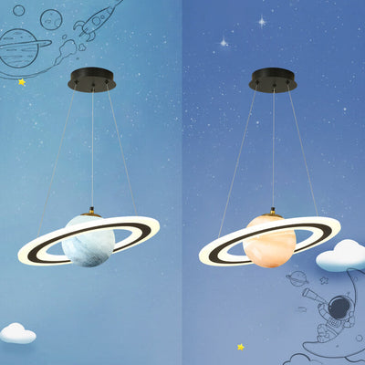 Moderne Kreativraum Planet Kreis Kinder LED Kronleuchter 