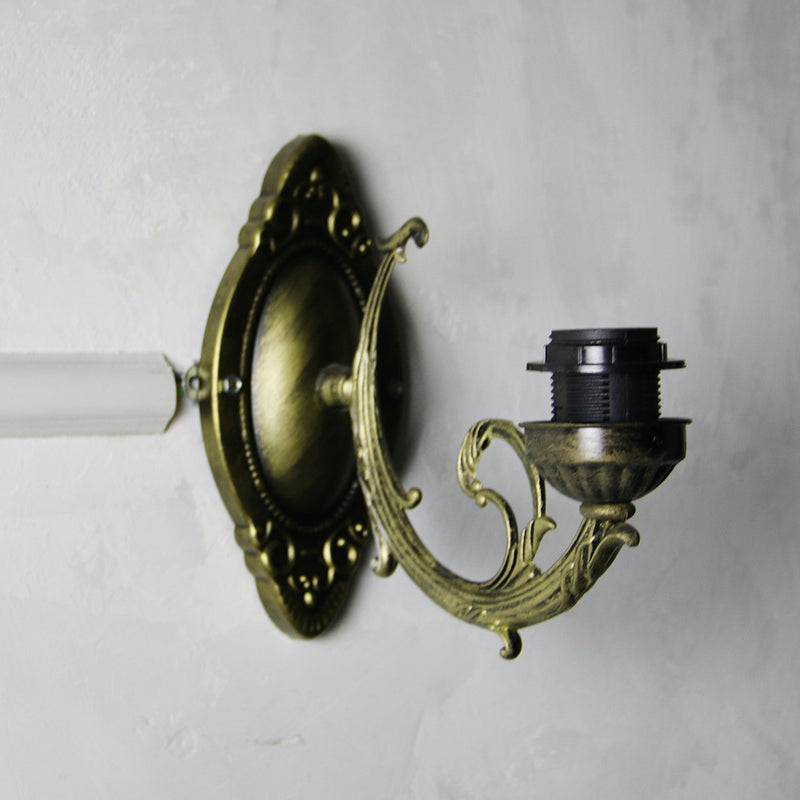 European Style Tiffany Baroque Stained Glass Bowl 1-Light Wall Sconce Lamp