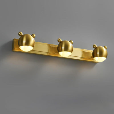 Modern Creative Bear LED Brass Acrylic LED Vanity Wall Sconce Lamp